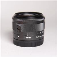 Used Canon EF-M 15-45mm f/3.5-6.3 IS STM Zoom Lens Graphite