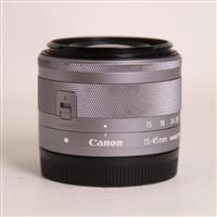 Used Canon EF-M 15-45mm f/3.5-6.3 IS STM Zoom Lens Silver