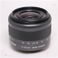 Used Canon EF-M 15-45mm f/3.5-6.3 IS STM Zoom Lens Silver