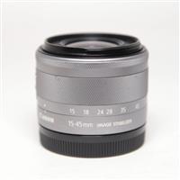 Used Canon EF-M 15-45mm f/3.5-6.3 IS STM Zoom Lens Silver