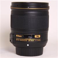 Used Nikon AF-S Nikkor 28mm f/1.8G Wide Angle Prime Lens