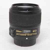 Used Nikon AF-S Nikkor 35mm f/1.8G ED Standard Prime Lens