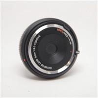 Used OM System 9mm f8 Fisheye Body Cap Lens Black