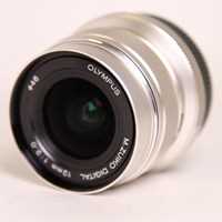 Used Olympus M.Zuiko Digital ED 12mm f/2 Wide Angle Lens Silver