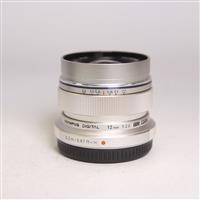 Used Olympus M.Zuiko Digital ED 12mm f/2 Wide Angle Lens Silver