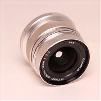 Used Olympus M.Zuiko Digital ED 12mm f/2 Wide Angle Lens Silver