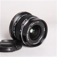 Used Olympus M.Zuiko Digital ED 12mm f/2 Wide Angle Lens Black