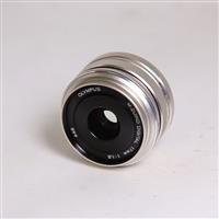 Used Olympus M.Zuiko Digital 17mm f/1.8 Lens Silver