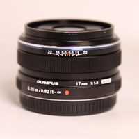 Used Olympus M.Zuiko Digital 17mm f/1.8 Lens Black