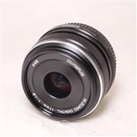 Used Olympus M.Zuiko Digital 17mm f/1.8 Lens Black