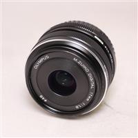 Used Olympus M.Zuiko Digital 17mm f/1.8 Lens Black