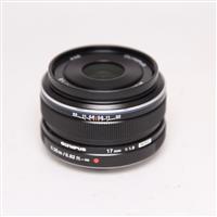 Used Olympus M.Zuiko Digital 17mm f/1.8 Lens Black