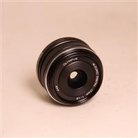 Used Olympus M.Zuiko Digital 17mm f/1.8 Lens Black