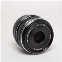Used Olympus M.Zuiko Digital 17mm f/1.8 Lens Black