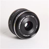 Used Olympus M.Zuiko Digital 17mm f/1.8 Lens Black