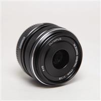 Used Olympus M.Zuiko Digital 17mm f/1.8 Lens Black