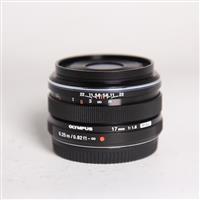 Used Olympus M.Zuiko Digital 17mm f/1.8 Lens Black