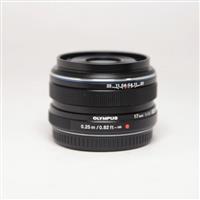 Used Olympus M.Zuiko Digital 17mm f/1.8 Lens Black