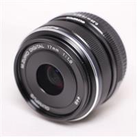 Used Olympus M.Zuiko Digital 17mm f/1.8 Lens Black