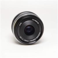 Used Olympus M.Zuiko Digital 17mm f/1.8 Lens Black