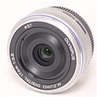 Used Olympus M.Zuiko Digital 17mm f/2.8 Pancake Lens Silver