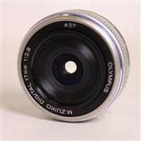 Used Olympus M.Zuiko Digital 17mm f/2.8 Pancake Lens Silver