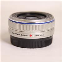 Used Olympus M.Zuiko Digital 17mm f/2.8 Pancake Lens Silver