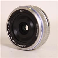 Used Olympus M.Zuiko Digital 17mm f/2.8 Pancake Lens Silver