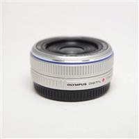 Used Olympus M.Zuiko Digital 17mm f/2.8 Pancake Lens Silver