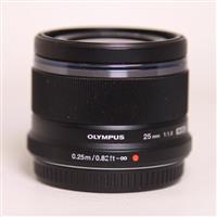 Used Olympus M.Zuiko Digital 25mm f/1.8 Lens Black