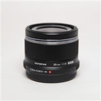 Used Olympus M.Zuiko Digital 25mm f/1.8 Lens Black