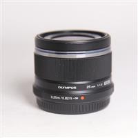 Used Olympus M.Zuiko Digital 25mm f/1.8 Lens Black