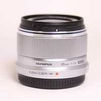 Used Olympus M.Zuiko Digital 25mm f/1.8 Lens Silver