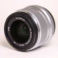 Used Olympus M.Zuiko Digital 25mm f/1.8 Lens Silver