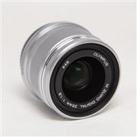 Used Olympus M.Zuiko Digital 25mm f/1.8 Lens Silver