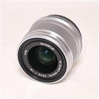 Used Olympus M.Zuiko Digital 25mm f/1.8 Lens Silver