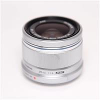 Used Olympus M.Zuiko Digital 25mm f/1.8 Lens Silver