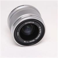 Used Olympus M.Zuiko Digital 25mm f/1.8 Lens Silver