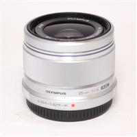 Used Olympus M.Zuiko Digital 25mm f/1.8 Lens Silver