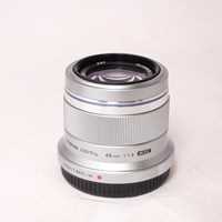 Used Olympus M.Zuiko Digital 45mm f/1.8 Lens Silver