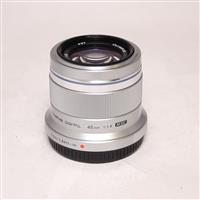 Used Olympus M.Zuiko Digital 45mm f/1.8 Lens Silver