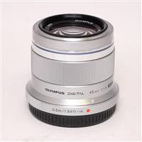 Used Olympus M.Zuiko Digital 45mm f/1.8 Lens Silver