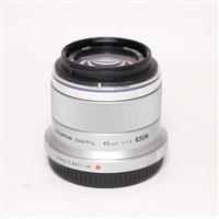Used Olympus M.Zuiko Digital 45mm f/1.8 Lens Silver