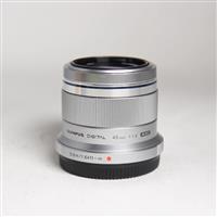 Used Olympus M.Zuiko Digital 45mm f/1.8 Lens Silver