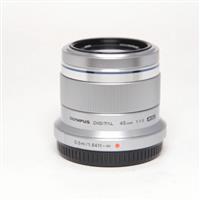 Used Olympus M.Zuiko Digital 45mm f/1.8 Lens Silver