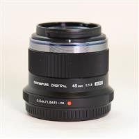 Used Olympus M.Zuiko Digital 45mm f/1.8 Lens Black