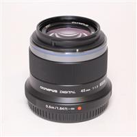 Used Olympus M.Zuiko Digital 45mm f/1.8 Lens Black