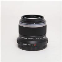 Used Olympus M.Zuiko Digital 45mm f/1.8 Lens Black