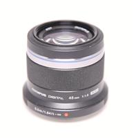 Used Olympus M.Zuiko Digital 45mm f/1.8 Lens Black