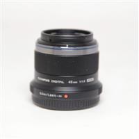 Used Olympus M.Zuiko Digital 45mm f/1.8 Lens Black
